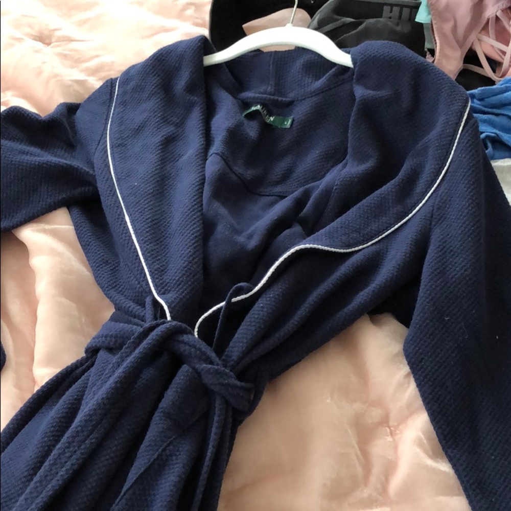 Navy Blue Ralph Lauren Robe - Picture 4 of 4